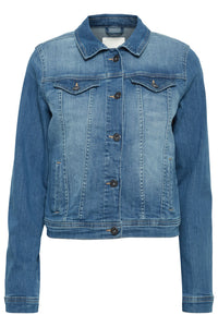 Ichi Stampe western style denim jacket Medium Blue Wash
