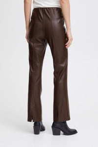 Ichi Cazavi leather look trouser Java