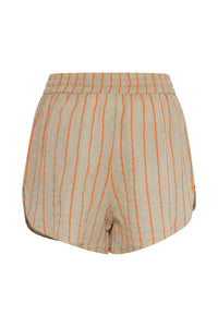 Ichi Foxa striped beach short Doeskin Coral Rose