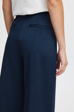 Load image into Gallery viewer, Ichi Kate Cameleon micro check knitted trouser Total Eclipse
