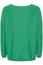 Load image into Gallery viewer, Part Two Lliane relaxed V neck jumper Green Spruce
