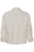 Load image into Gallery viewer, Part Two Enava striped linen shirt Black
