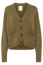 Load image into Gallery viewer, Part Two Cinna Classic cashmere blend cardigan Capers
