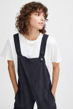 Load image into Gallery viewer, Ichi Soma cupro dungarees Dark Navy
