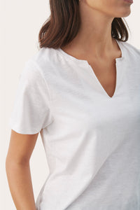 Part Two Gesina notch neck T shirt Bright White
