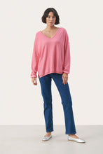 Load image into Gallery viewer, Part Two Lliane relaxed V neck jumper Morning Glory
