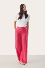 Load image into Gallery viewer, Part Two Ninnes classic wide leg linen trouser Claret Red
