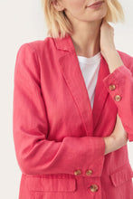 Load image into Gallery viewer, Part Two Nyan linen blazer Claret Red
