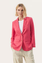 Load image into Gallery viewer, Part Two Nyan linen blazer Claret Red
