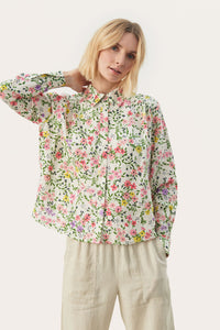Part Two Elvera printed linen shirt Multi Flower