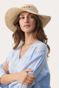 Part Two Greth summer hat Natural Raw