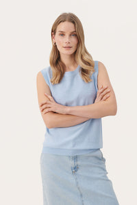 Part Two Gunette sleeveless knitted top Windsurfer