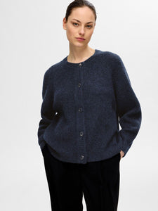 Selected Femme Lulu short cardigan Dark Sapphire