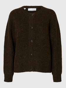 Selected Femme Lulu short cardigan Delicioso Melange