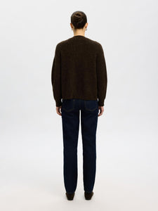 Selected Femme Lulu short cardigan Delicioso Melange
