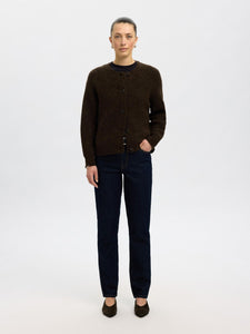 Selected Femme Lulu short cardigan Delicioso Melange