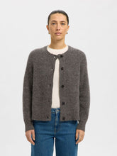 Load image into Gallery viewer, Selected Femme Lulu short cardigan Medium Grey Melange
