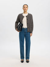Load image into Gallery viewer, Selected Femme Lulu short cardigan Medium Grey Melange
