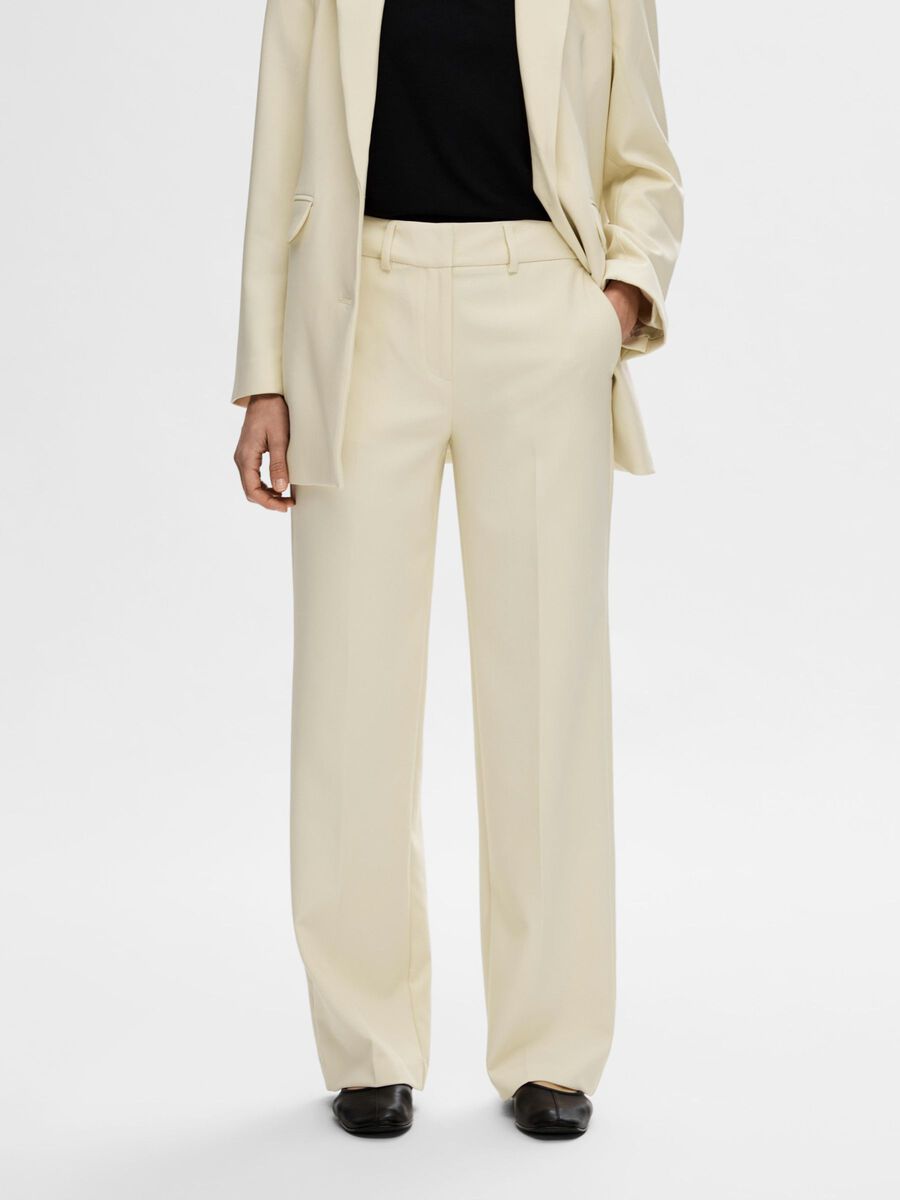 Selected Femme Frita wide leg formal trouser Birch