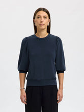 Load image into Gallery viewer, Selected Tenny Tencel puff sleeve sweatshirt Dark Sapphire - CW CW 
