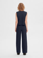 Load image into Gallery viewer, Selected Femme Rita tailored wide leg trouser Dark Sapphire Melange
