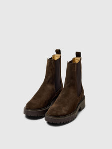 Selected Femme Vilma suede chelsea boot Chocolate