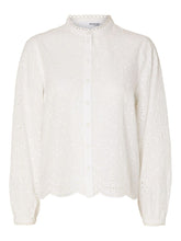 Load image into Gallery viewer, Selected Femme Tatiana broderie Anglaise blouse White
