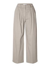 Load image into Gallery viewer, Selected Femme Merla wide leg chino Greige
