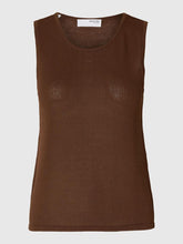 Load image into Gallery viewer, Selected Femme Moon knitted sleeveless top Black
