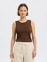 Load image into Gallery viewer, Selected Femme Moon knitted sleeveless top Black
