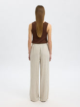 Load image into Gallery viewer, Selected Viva Gulia soft striped sun pant Sandshell Chocolate - CW CW 
