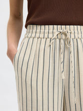 Load image into Gallery viewer, Selected Viva Gulia soft striped sun pant Sandshell Chocolate - CW CW 
