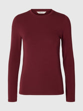 Load image into Gallery viewer, Selected Manja round neck top Tawny Port
