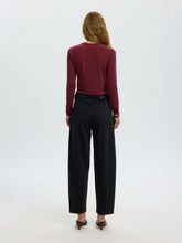 Load image into Gallery viewer, Selected Manja round neck top Tawny Port
