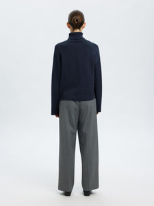 Selected Femme Kamma roll neck knit Dark Sapphire