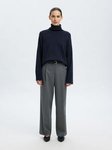 Selected Femme Kamma roll neck knit Dark Sapphire