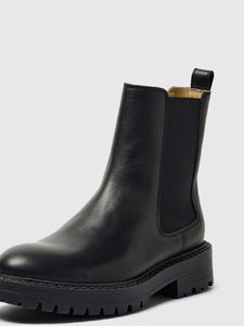 Selected Femme Vilma leather chelsea boots Black