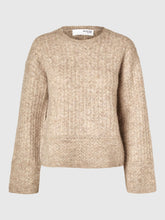 Load image into Gallery viewer, Selected Femme Alva structured jacquard knit Irish Cream
