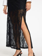 Load image into Gallery viewer, Selected Femme Mista Ankle lace skirt Black
