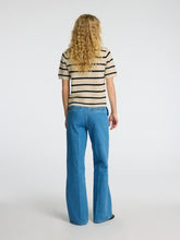 Load image into Gallery viewer, Selected Femme Vinna textured stripe S/S knit Birch
