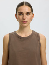 Load image into Gallery viewer, Selected Essential cotton boxy tank Choc Chip - CW CW 
