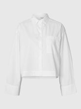 Load image into Gallery viewer, Selected Femme Fastha boxy cropped cotton shirt Bright White
