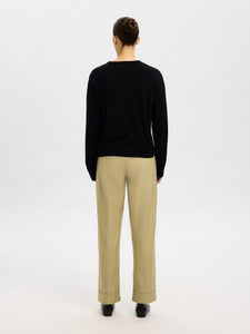 Selected Femme Thea Merino wool jumper Black