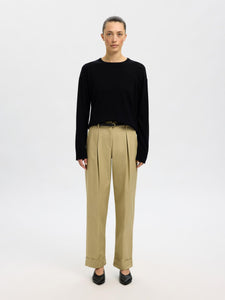Selected Femme Thea Merino wool jumper Black
