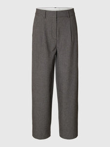 Selected Femme Alma barrel leg tailored trouser Black Multi