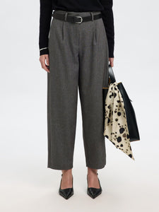 Selected Femme Alma barrel leg tailored trouser Black Multi