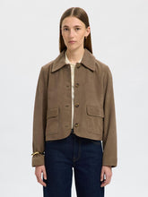 Load image into Gallery viewer, Selected Femme Kaya suede jacket Funghi
