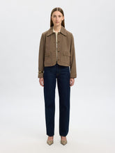 Load image into Gallery viewer, Selected Femme Kaya suede jacket Funghi
