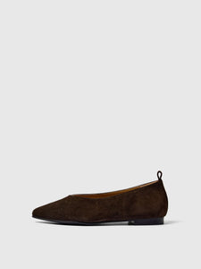 Selected Femme Whitney suede ballerina shoe Delicioso