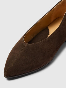 Selected Femme Whitney suede ballerina shoe Delicioso